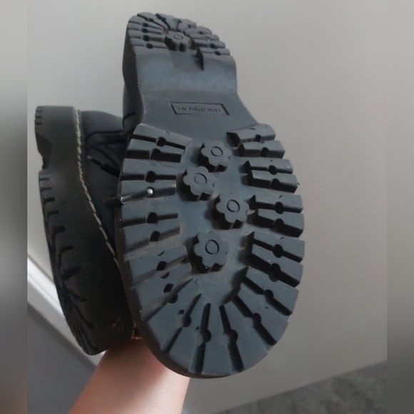 90s Y2K Union Bay Combat Boots Lace/Zip Up Lug Sole Punk Goth Grunge Metal 9 - Picture 10 of 11